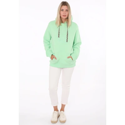 Abbildung von Zwillingsherz Hoodie &quot;Nelina&quot; mit Kapuze, Kordel Leomuster und Fronttasche