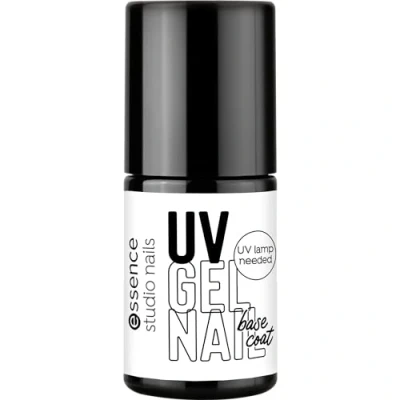 Abbildung von essence studio nails UV GEL NAIL base coat, Unterlack, Nr. 01, Transparent, langanhaltend, transluzent, vegan, ohne Mikroplastikpartikel, Konservierungsstoffe, Alkohol, 1er Pack (5ml)