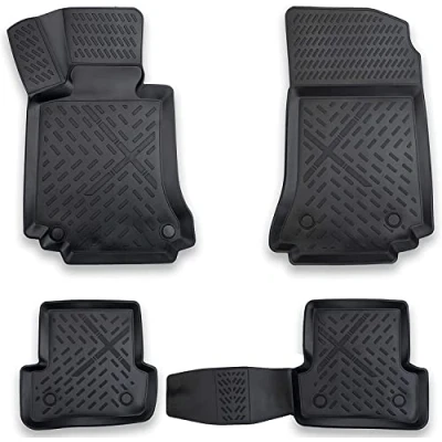 Abbildung von ELMASLINE Auto Fußmatten Gummi (4 St), für MERCEDES BENZ C KLASSE (2007 2014) W204/T204 3D Gummimatten mit extra hohem Rand mehr Schutz Passend Baujahre: , 2007 2014
