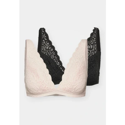 Abbildung von Lascana SOFT BRA 2 PACK Triangel BH, Damen, Größe: 75C, Powder/black