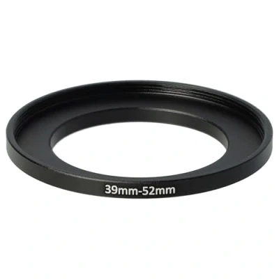 Abbildung von vhbw Step Up Ring Adapter von 39 mm auf 52 für Kamera Objektiv Filteradapter, Metall, Schwarz