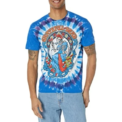 Abbildung von Liquid Blue Unisex Erwachsene Grateful Dead Vintage Berthat Tie Dye Short Sleeve T Shirt, Batik, Large