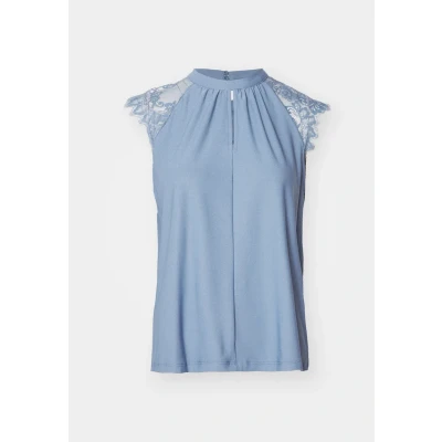 Abbildung von VERO MODA Damen Vmmilla Sl Lace Tee Ga Top, China Blue, X Small