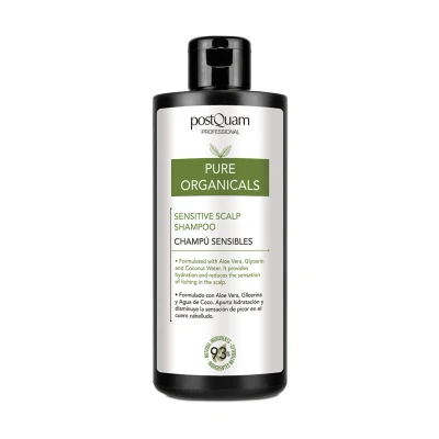 Abbildung von PostQuam Organicals Sensitive Scalp Shampoo Soft Aloe Vera, Glycerine, Coconut Water 93% Natural Ingredients, 400 ml