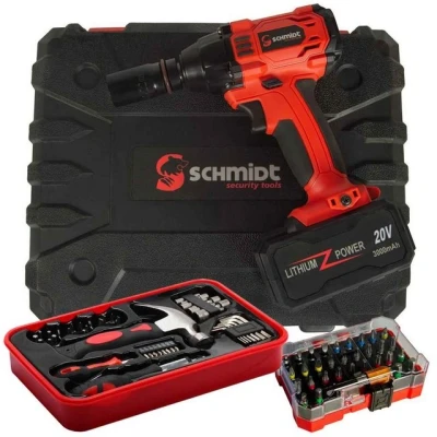 Abbildung von SCHMIDT security tools Akku Schlagschrauber LED Impulsschrauber Werkzeug Set