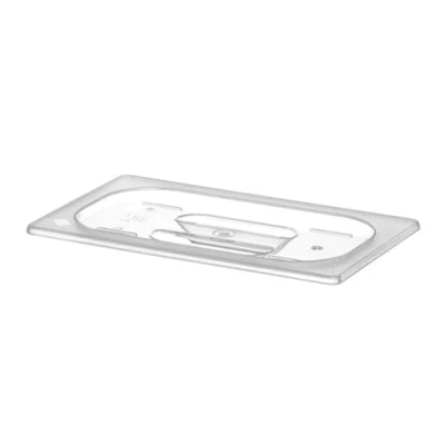 Abbildung von HENDI Gastronorm Deckel, für Gastronormbehälter, Temperaturbeständig von 40 bis 110C, Geschirrspülmaschinengeeignet, Stapelbar, Geruchs und geschmacksneutral, GN 1/4, 265x162mm, Polycarbonat