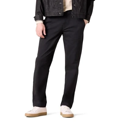 Abbildung von Amazon Essentials Herren Legere Stretch Chinohose mit gerader Passform, Schwarz, 33W / 28L