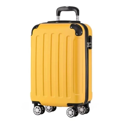 Abbildung von BEIBYE Hartschalen Koffer Trolley Rollkoffer Reisekoffer Handgepäck 4 Rollen (M L XL Set) (Yellow, M)