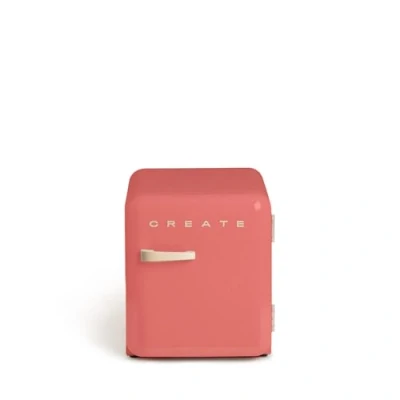 Abbildung von CREATE / Retro FRIDGE 50 SAND/Kühlschrank in Terrakotta, Griff Sand 85W, Minibar, eine Regalfläche, Design, 50cm, zwei Ablagen, 48L Fassungsvermögen, energiesparend, 50x44x49,8cm