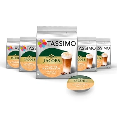 Abbildung von Tassimo Kapseln Jacobs Typ Latte Macchiato Vanilla, 40 Kaffeekapseln, 5er Pack, 5 x 8 Getränke