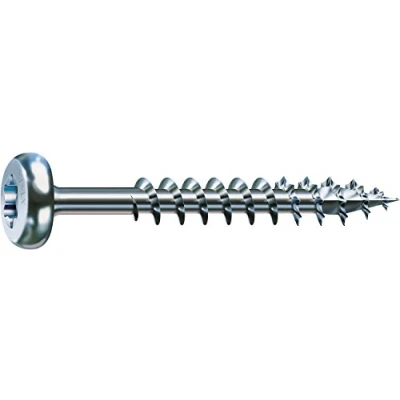 Abbildung von SPAX 2147483647 Universal, Halbrundkopf, T STAR plus, 4CUT, Teilgewinde, Galvanisch blank verzinkt, A2J, (6,0 x 90 mm, 200 Stück)