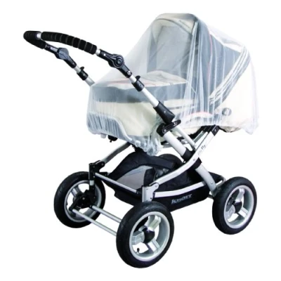 Abbildung von sunnybaby Universal Insektenschutz Mückennetz für Kinderwagen, Sportwagen, Jogger &amp; Reisebett PREMIUM QUALITÄT: MADE in GERMANY reißfest waschbar Insektennetz, Fliegennetz, Moskitonetz WEISS