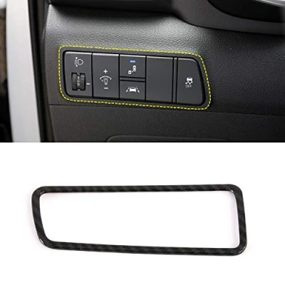 Abbildung von HIGH FLYING Interieur Dekor ABS Kunststoff Kohlefaserfarbe für Tucson TL 2015 2020 (Lichtschalter)