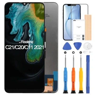 Abbildung von ARSSLY LCD Bildschirm für Oppo Realme C21 RMX3201/Realme C20 RMX3061 RMX3063/Realme C11 2021 RMX3231 6,5 Zoll Display Digitizer Touchscreen Ersatz Montage mit Werkzeugen