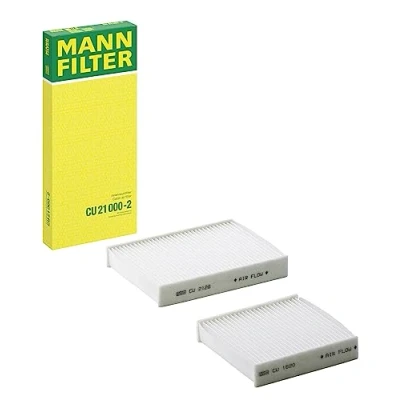 Abbildung von MANN FILTER CU 21 000 2 Innenraumfilter Kabinenluftfilter Satz (2er Set) Für PKW