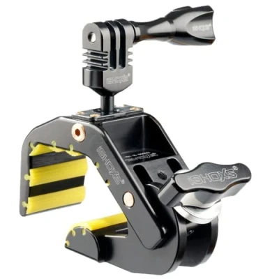 Abbildung von iSHOXS Shark Aktion Kamera Halterung Aluminium kompatibel zu GoPro Hero 13 12 11 10 9 Zubehör für Action Camera Lenkerhalterung Rohrhalterung Rohrklemme 28 65mm Fahrrad Motorrad