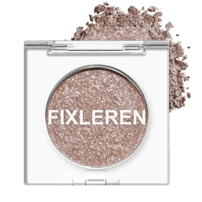 Abbildung von Fixleren Glitter Chamäleon Lidschatten Make up Palette, Highlighting Eyeshadow，Metallic Changing Langanhaltende holografische Multichrome Lidschatten, Bühnen /Party up. (Gold)
