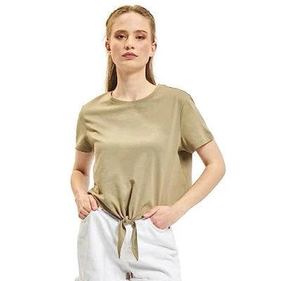 Abbildung von ONLY Women&#039;s ONLMAY S/S Short Knot TOP JRS T Shirt, Mermaid, M