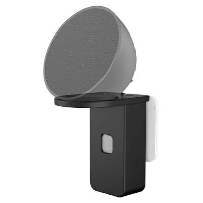 Abbildung von Cozycase Steckerhalterung für Pop/Dot/Google Nest Mini Platzsparende Wandhalterung Wall Ständer integriertes mit Kabelmanagement Halterung (Schwarz)