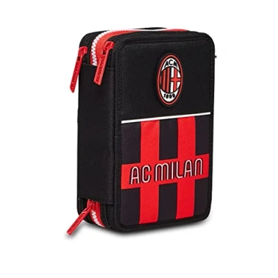 Abbildung von Seven Federmäppchen, Mäppchen, mehrfarbig, Federtasche für Schreibwaren, Etui mit Stiften, Kugelschreiber, &amp; mehr, 3 Fächer, Mädchen Jungen, Schule Grundschule, XXL, MILAN
