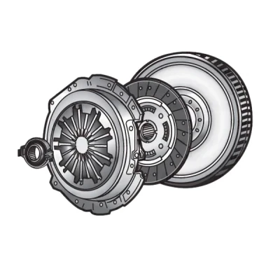 Abbildung von VALEO KIT4P CONVERSION KIT 835008 Kupplungssatz mit Kupplungsdruckplatte Schwungrad, Kupplungsscheibe, Ausrücklager 240