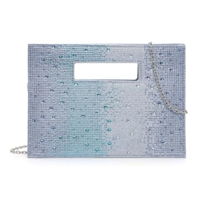 Abbildung von Tamaris Amalia Rhinestone Clutch, Damen, Größe: One Size, Crystal blue