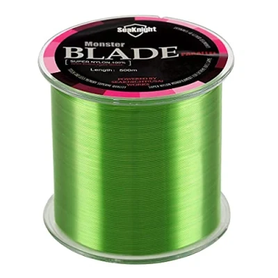 Abbildung von Seaknight Blade Nylon Angelschnur Monofil Karpfen 500M/1000M Salzwasser Monofile Forelle 2 35LB Schwarz Weiß Blau Grün Gelb