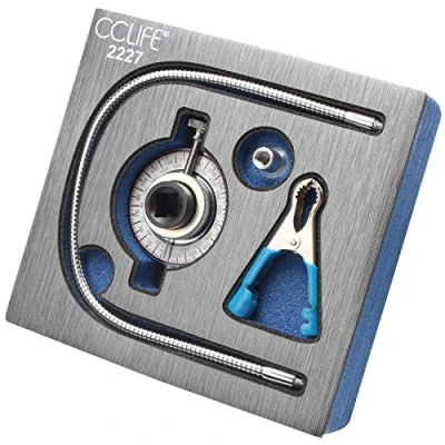 Abbildung von CCLIFE 1/2&quot; Drehwinkel Messgerät Drehwinkelmesser mit Magnetarm und Krallenarm