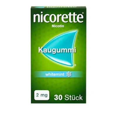 Abbildung von nicorette Kaugummi 2mg whitemint zur Rauchentwöhnung 30 St