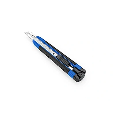 Abbildung von Dahle Allround Cutter (9 mm Abbrechklinge, für leichte Montage und Heimwerkerarbeiten, inkl. 2 Ersatzklingen) blau / schwarz