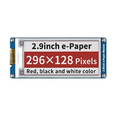 Abbildung von Waveshare 2.9Inch E Paper Display Module(B) 296x128 Resolution 3.3v/5v Ink Electronic Screen,Red Black White Three Color for Raspberry Pi/Jetson Nano/Arduino/STM32