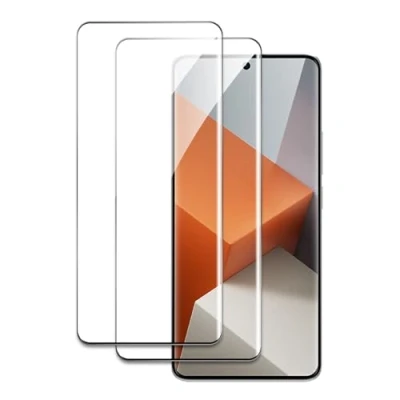 Abbildung von 2 Stück Schutzfolie für Xiaomi Redmi Note 13 Pro Plus, 3D Gebogene vollständige Abdeckung Schutzglas Folie, Anti Kratzer, Öl, Bläschen, Einfache Installation