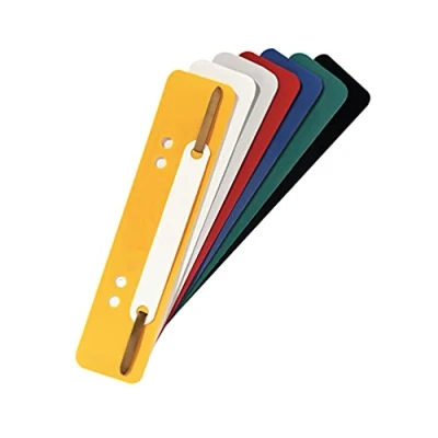 Abbildung von Exacompta 426025B 250er Pack Plastik Heftstreifen Farbig sortiert. Aus PP Folie kaufmännische Heftung Aktendulli Hefter Schnellhefter ideal für Büro und Schule