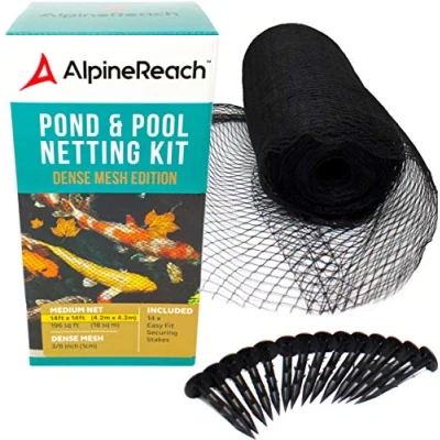 Abbildung von AlpineReach 4,5m x Teichnetz Feinmaschig (10x10mm) Extra Stark Gewebtes Netz, Vogelschutznetz, Vogelnetz, Katzennetz, Schützt Koifische vor Blaureihern, Fischreiher, Vögeln, Blätter UV beständig