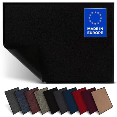 Abbildung von Jan Max Fußmatte, Hohe Saugfähigkeit, Sauberlaufmatte, Türmatte, rutschfest und Sicher, Einfache Reinigung, Qualität Schmutzfangmatte 60 x 90 cm Schwarz