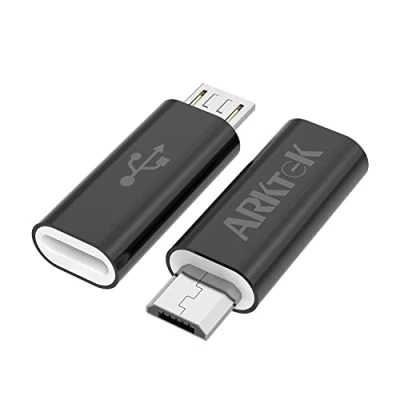 Abbildung von ARKTEK Adapter USB C auf Micro USB, 2 Stücke Typ (Female) zu (Male) Unterstützt Charging &amp; Sync für Galaxy S7/S7 Edge, LG G4, Nexus 5/Power Bank