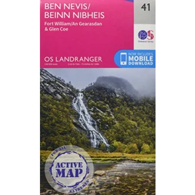 Abbildung von Ben Nevis: Fort William &amp; Glen Coe (OS Landranger Active Map, Band 41)