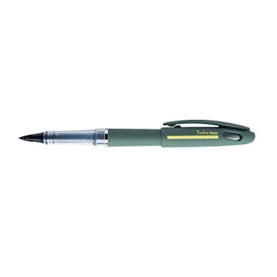 Abbildung von Pentel Tradio TRJ99A A, Fasermaler Sport Chic, Korpus Schwarz matt, nachfüllbare Tinte grün vert khaki