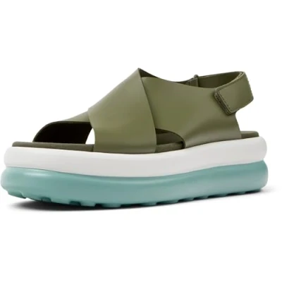 Abbildung von Camper Pelotas Flota UP Plateausandalette, Damen, Größe: 38, Mittelgrün Schuhe