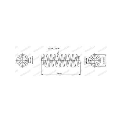 Abbildung von MONROE SP4094 Fahrwerksfeder NISSAN: Pathfinder 3