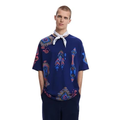 Abbildung von Desigual Herren Ts_Bali T Shirt, blau, S