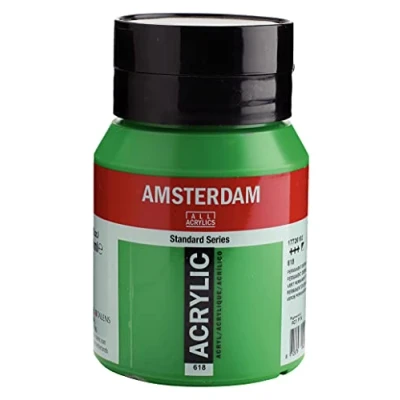 Abbildung von Amsterdam Standard Series Acrylfarbe Flasche 500 ml Permanentgrün Hell 618 (17726182)
