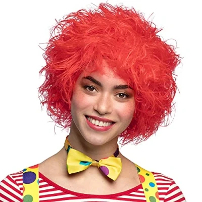 Abbildung von Widdmann Kostüm Perücke Rote Kobold Kostümperücke für Fasching, Roter Wuschelkopf große Clowns und kleine Kultfiguren
