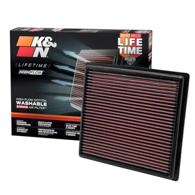 Abbildung von K&amp;N 33 2443 Motorluftfilter: Hochleistung, Prämie, Abwaschbar, Ersatzfilter,Erhöhte Leistung, 2010 2019 (Highlander, RAV4, Sienna, Avalon, Camry, ES 350, NX300, Rx350, L200, Triton)