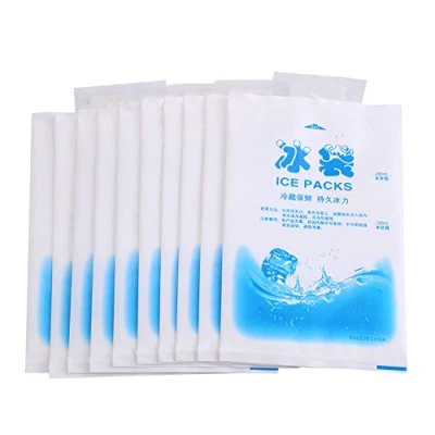 Abbildung von Eisbeutel von Gel Wasser Taschen Wiederverwendbare für den Versand Kühlakkus Halten Lebensmittel Frisch 200ml x 10pcs