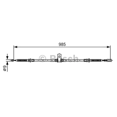 Abbildung von BOSCH 1 987 482 395 Handbremsseil 985 NISSAN: Cabstar