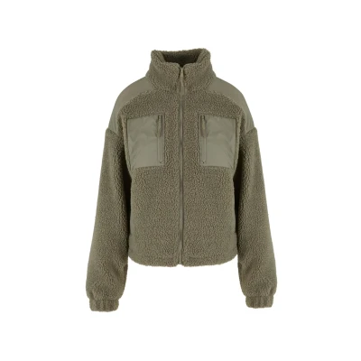 Abbildung von Urban Classics Fleecejacke, Damen, Größe: 3XL, Palegreen