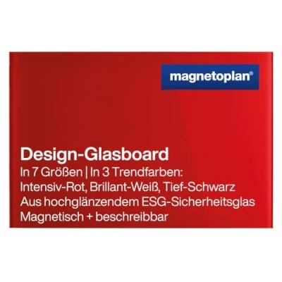 Abbildung von Magnetoplan Design Glasboards magnetisch 13402006 rot