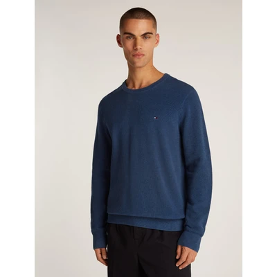 Abbildung von Tommy Hilfiger Essential Structure CREW NECK Strickpullover, Herren, Größe: Large, Aegean sea heather