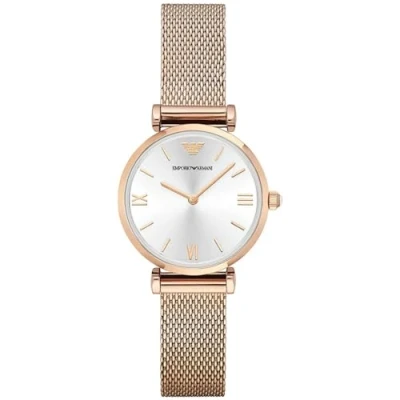 Abbildung von Emporio Armani Uhr für Damen , Zweizeiger Uhrwerk, 32MM Rose Gold Edelstahlgehäuse mit einem Edelstahlarmband, AR1956